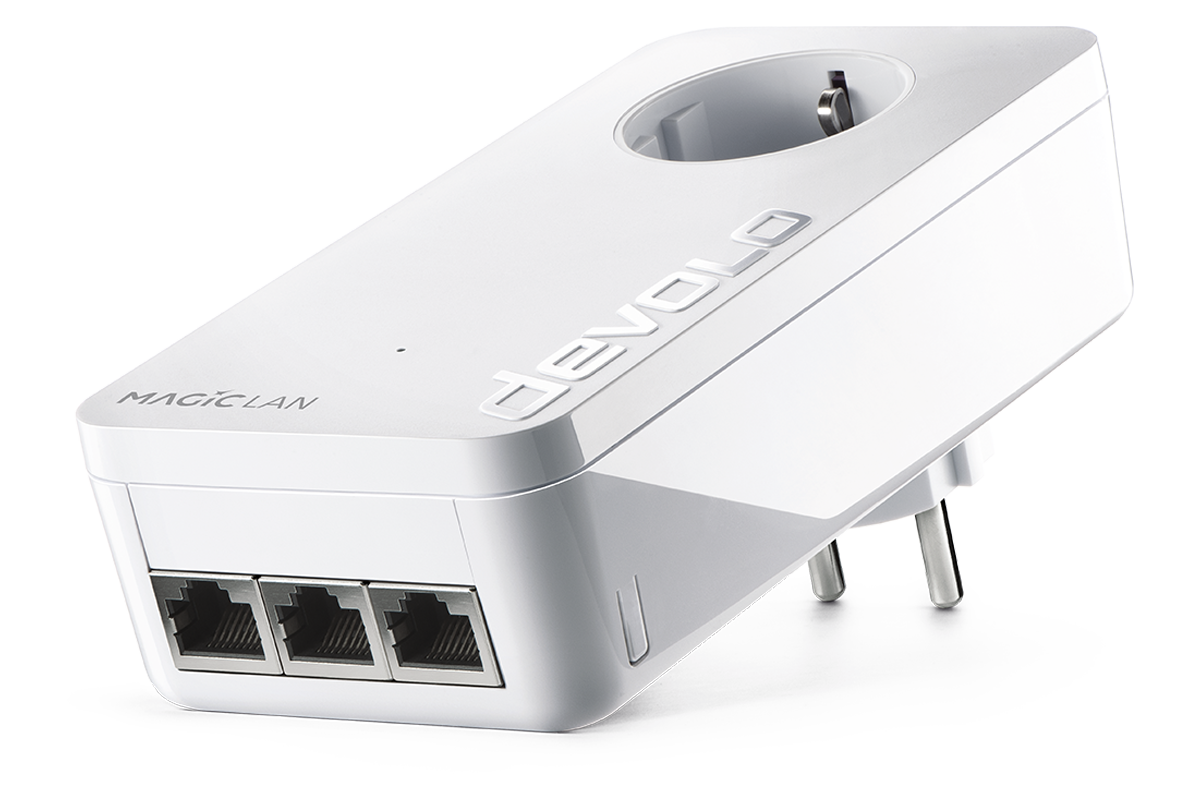 devolo Powerline Adapter Magic 2 LAN triple liegend