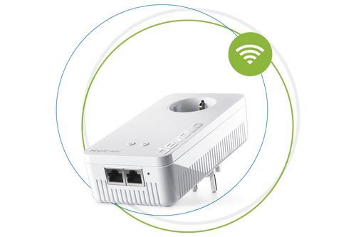devolo Magic WiFi Powerline Adapter in Kreisen und WLAN Welle