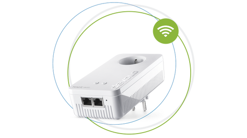 devolo adaptateur CPL Magic 2 WiFi next en cercles avec onde WiFi
