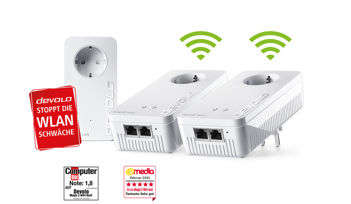 devolo Magic 2 WiFi next beste Noten Computerzeitschriften