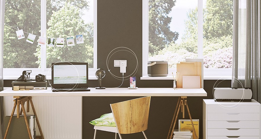Schnelles Internet im Home-Office. So holen Sie das Maximum aus dem Powerline-Netz raus! Schnelles Internet im Home-Office. So holen Sie das Maximum aus dem Powerline-Netz raus!